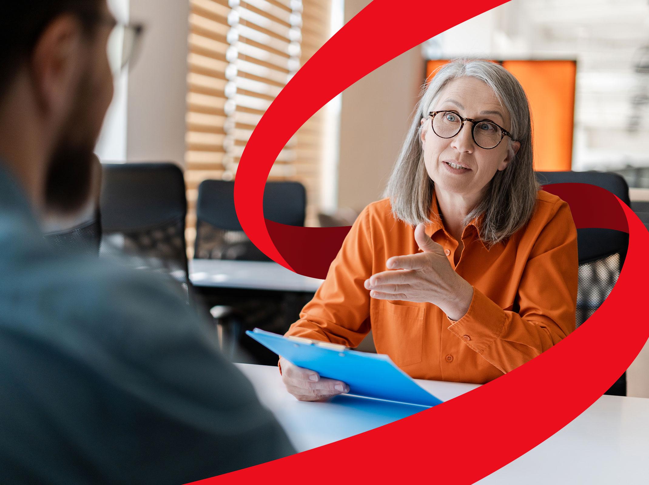 HR professional using behavior-based interviewing skills to find an appropriate candidate