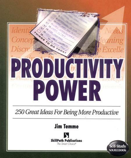 Image of a book cover with the title Productivity Power.  There is an image of a checklist on the top section of the cover.