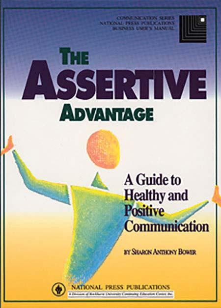 Image of a book cover with the title The Assertive Advantage. There is an image of a drawn person on the cover.