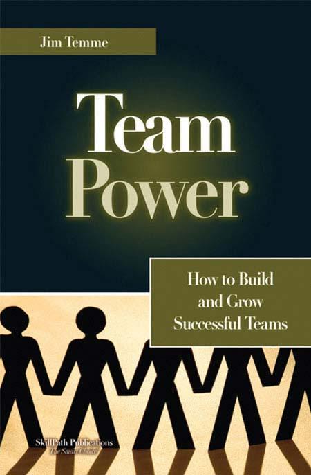 Image of a book cover with the title Team Power.  The book cover shows a set of paper dolls holding hands.