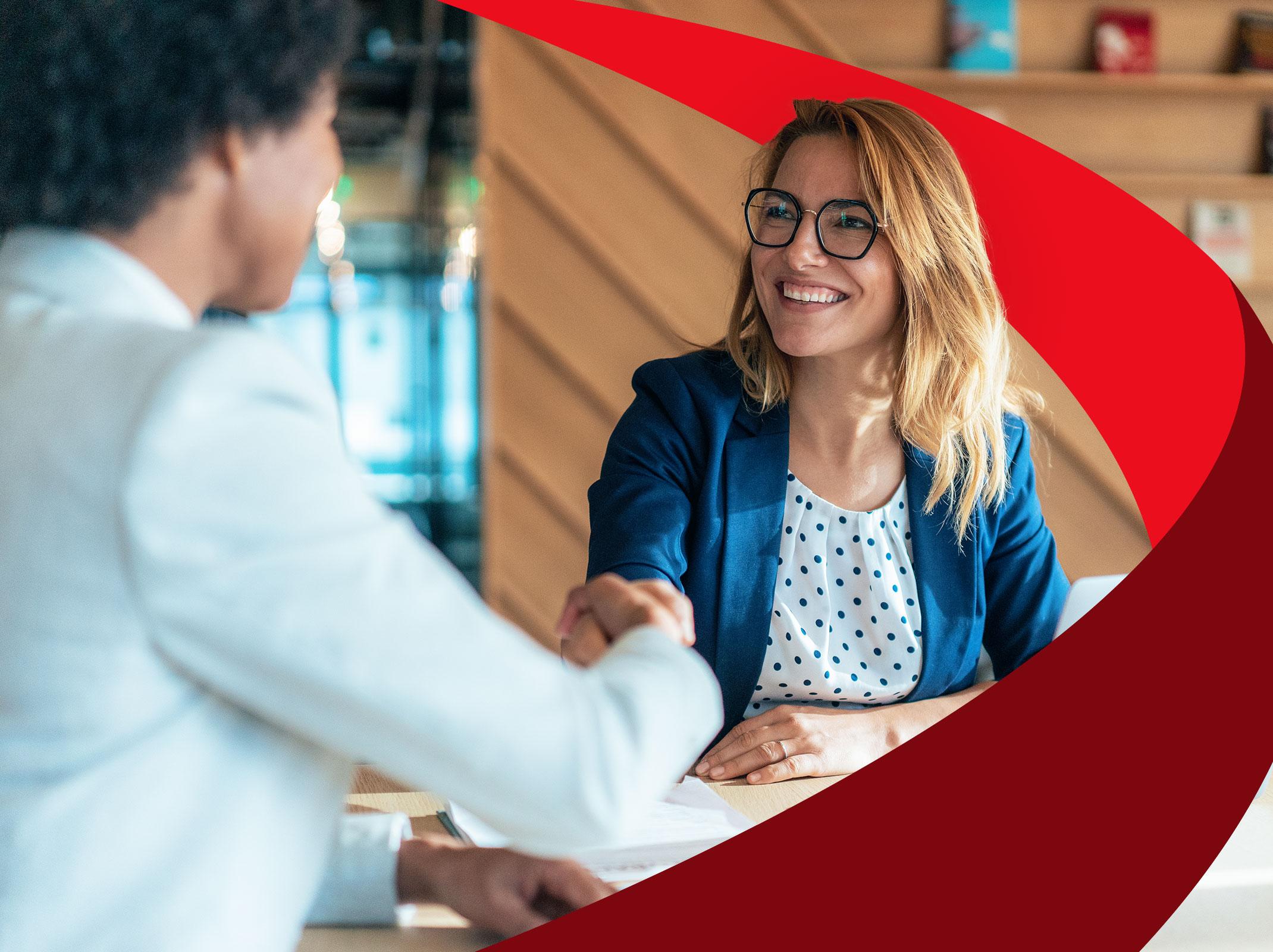 Business professionals using communication and compromise for successful negotiations