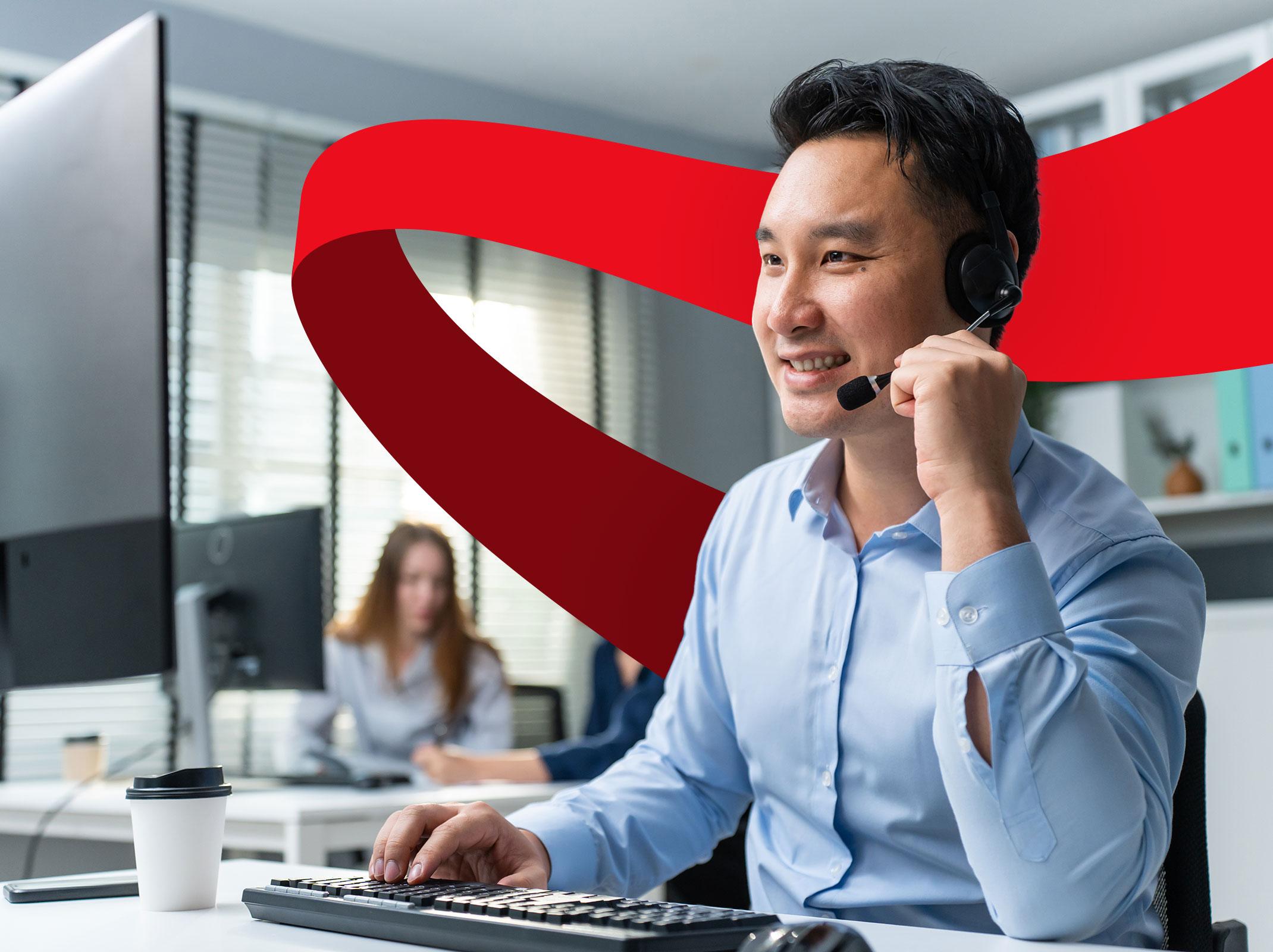 Account professional using strategic selling skills to close a sale