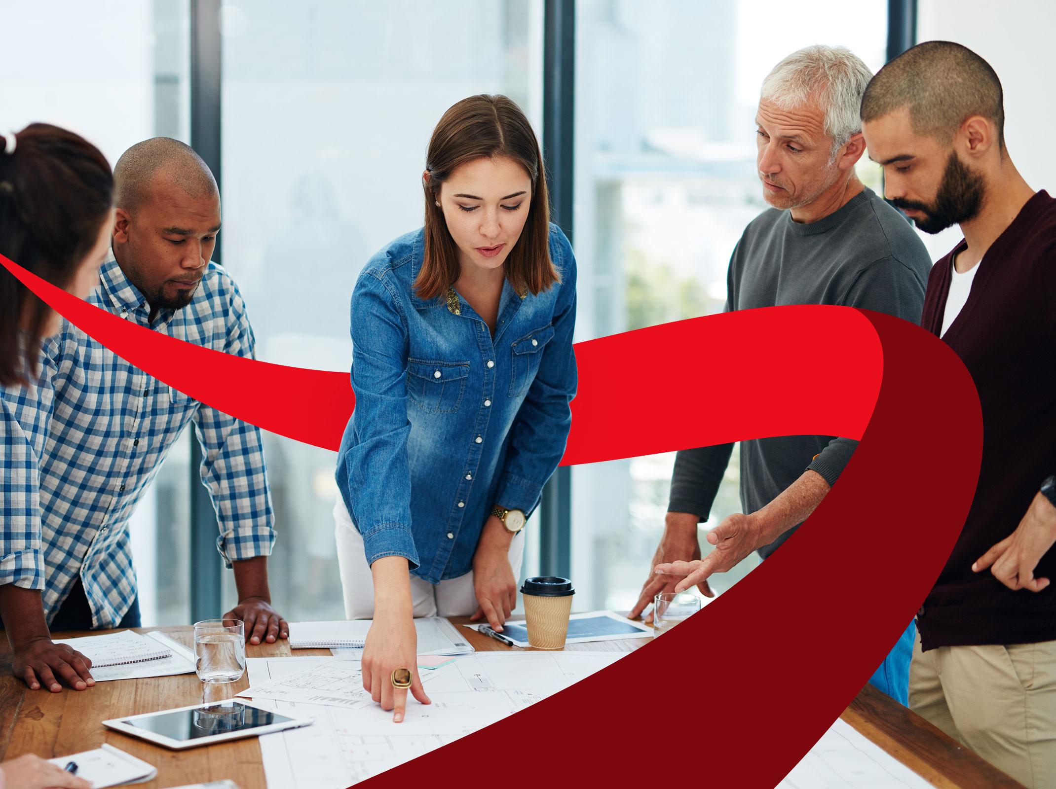 Project Leader using successful project management skills and techniques