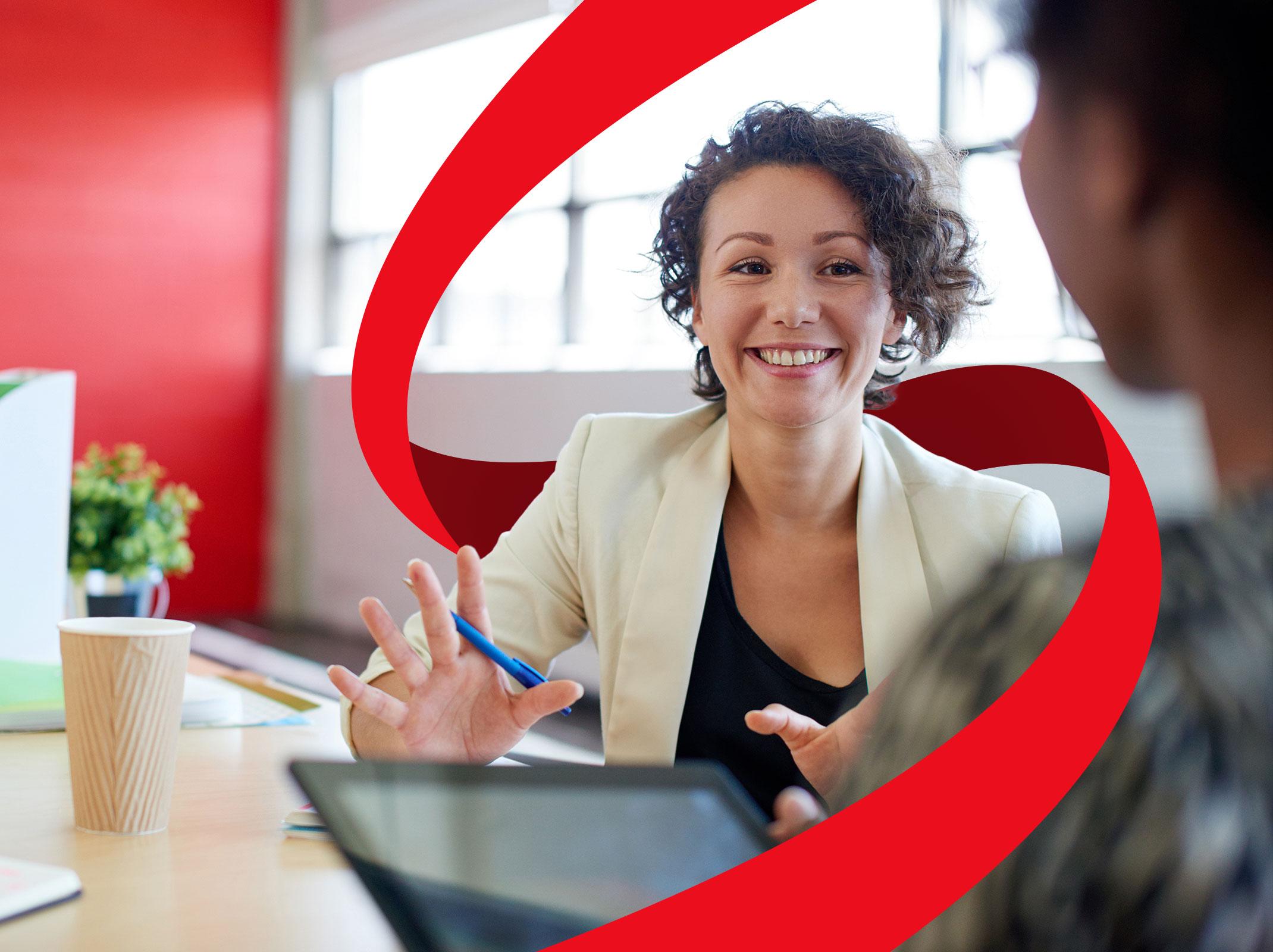 Business professional communicating in meeting