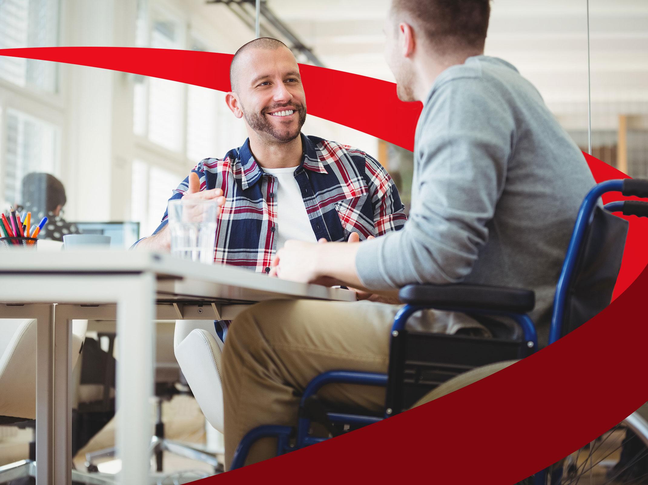 Business professional who qualifies for accommodation under the Americans with Disabilities Act