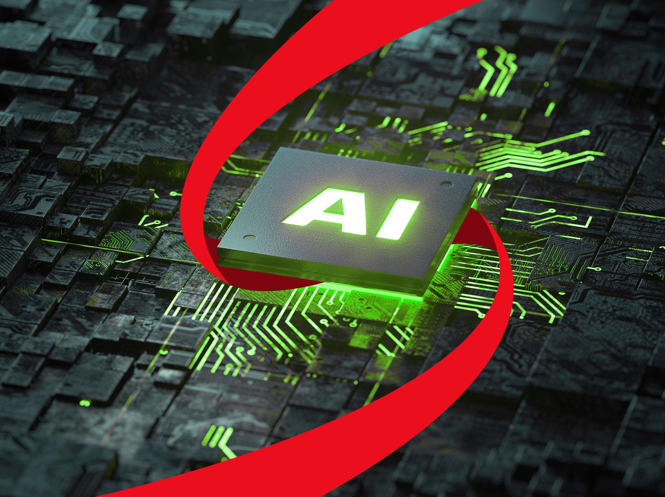 Graphic of AI button